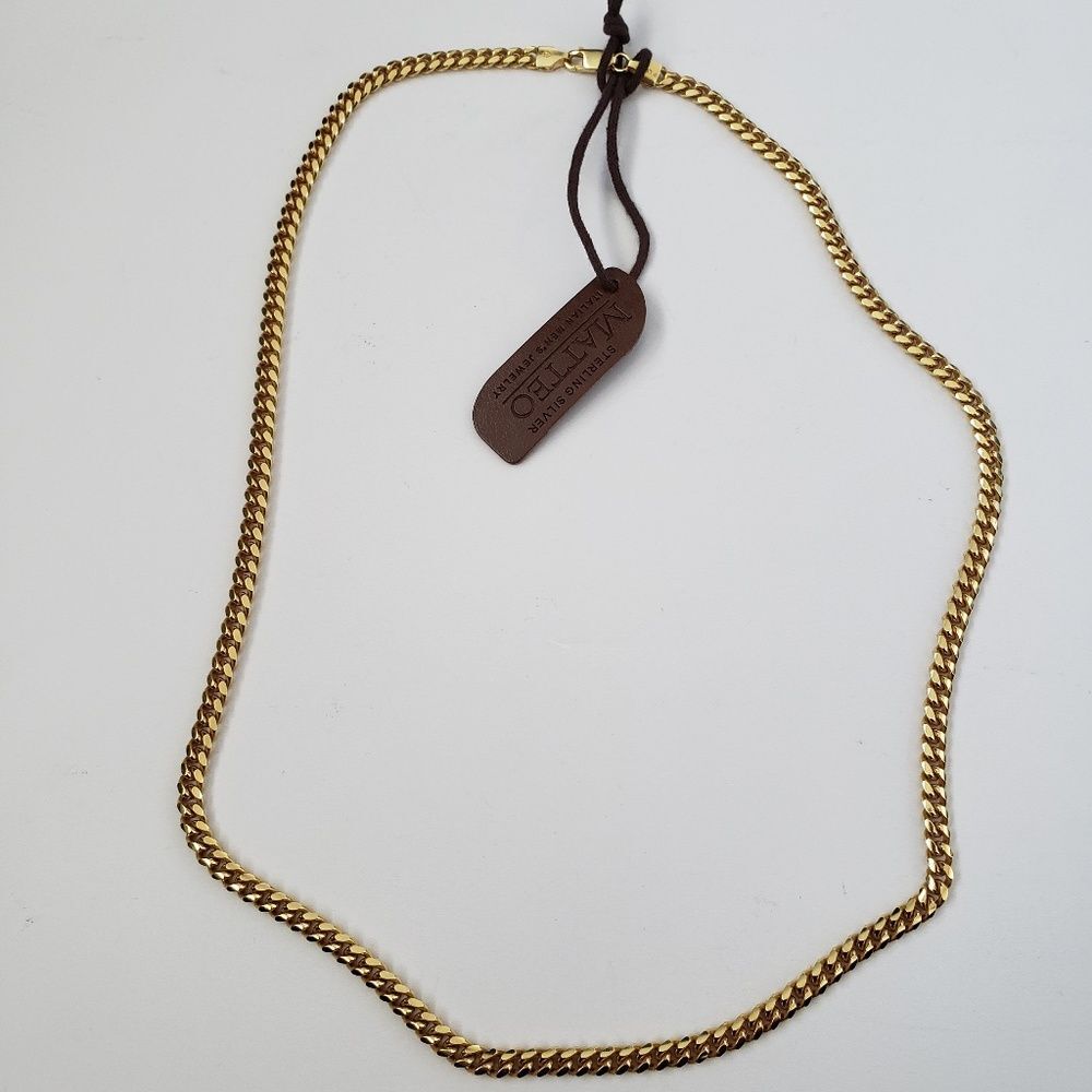 Made in Italy 925 Sterling Silver Chain Necklace 22”